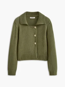COMMENSE Elegant Metal Lapel Sweater* Sweater Tops|Sweaters & Cardigans