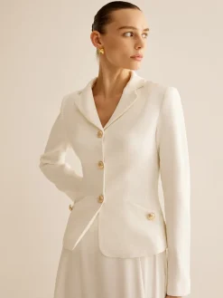 COMMENSE Elegant Metal-Button Blazer* Outerwear|Blazers