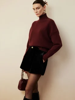 COMMENSE Elegant Mock Neck Shift Sweater* Sweater Tops|Sweaters & Cardigans