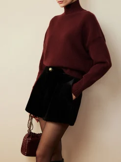 COMMENSE Elegant Mock Neck Shift Sweater* Sweater Tops|Sweaters & Cardigans