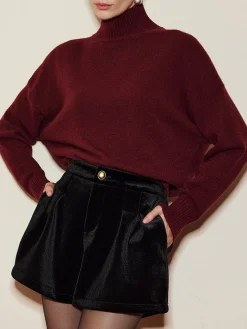 COMMENSE Elegant Mock Neck Shift Sweater* Sweater Tops|Sweaters & Cardigans