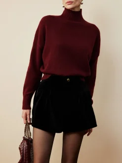 COMMENSE Elegant Mock Neck Shift Sweater* Sweater Tops|Sweaters & Cardigans
