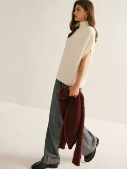COMMENSE Elegant Mock Neck Sweater Vest* Sweater Vests|Sweaters & Cardigans