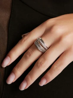 COMMENSE Elegant Multi-Layer Zircon Ring* Rings & Bracelets|Accessories