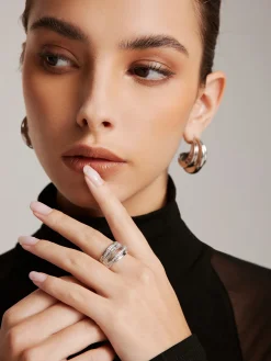 COMMENSE Elegant Multi-Layer Zircon Ring* Rings & Bracelets|Accessories