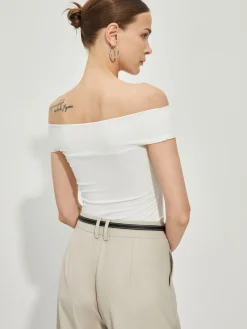COMMENSE Elegant Off-Shoulder T-Shirts* T-shirts|Tops