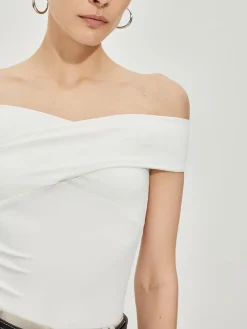 COMMENSE Elegant Off-Shoulder T-Shirts* T-shirts|Tops