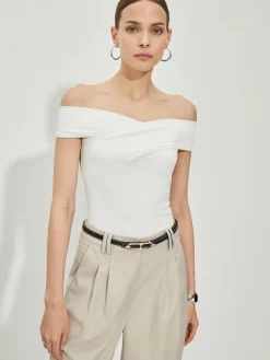 COMMENSE Elegant Off-Shoulder T-Shirts* T-shirts|Tops