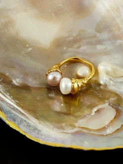 COMMENSE Elegant Pearl Open Ring* Rings & Bracelets|Accessories