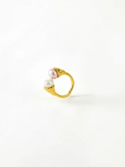 COMMENSE Elegant Pearl Open Ring* Rings & Bracelets|Accessories