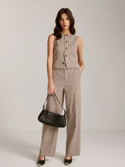 COMMENSE Elegant Plaid Button Vest* Outerwear|Vests