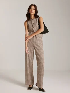 COMMENSE Elegant Plaid Button Vest* Outerwear|Vests
