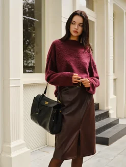 COMMENSE Elegant Plain Minky Sweater* Sweater Tops|Sweaters & Cardigans