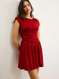 COMMENSE Elegant Pleated Ruffle Dress* Cocktail & Party Dresses|Vacation Dresses