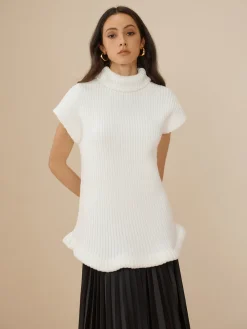COMMENSE Elegant Ribbed Turtleneck Sweater* Sweater Tops|Sweaters & Cardigans