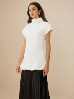 COMMENSE Elegant Ribbed Turtleneck Sweater* Sweater Tops|Sweaters & Cardigans