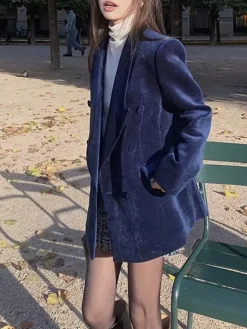 COMMENSE Elegant Shift Button Blazer* Outerwear|Blazers