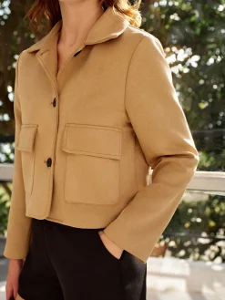 COMMENSE Elegant Short Polo Jacket* Outerwear|Jackets