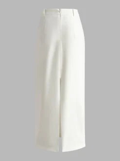 COMMENSE Elegant Slit Back Maxi Skirt Without Belt* Skirts|Bottoms