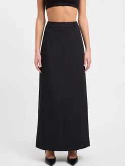COMMENSE Elegant Slit Back Maxi Skirt Without Belt* Skirts|Bottoms