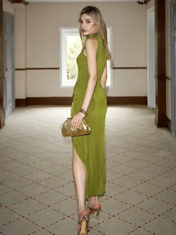 COMMENSE Elegant Split Purl Dress* Cocktail & Party Dresses|Summer Dresses