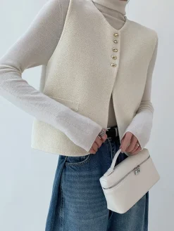 COMMENSE Elegant Split Sweater Vest* Sweater Vests|Sweaters & Cardigans