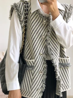 COMMENSE Elegant Tassel Vest* Outerwear|Vests