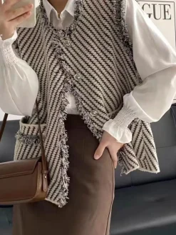COMMENSE Elegant Tassel Vest* Outerwear|Vests