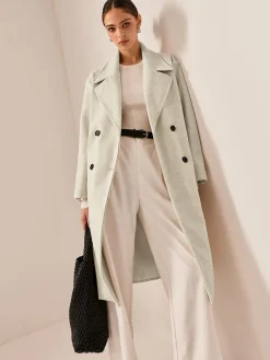 COMMENSE Elegant Tweed Long Coat* Outerwear|Coats