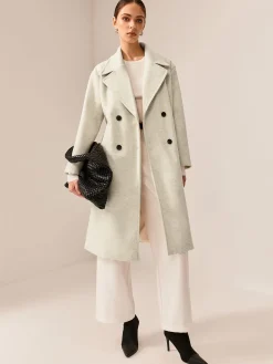 COMMENSE Elegant Tweed Long Coat* Outerwear|Coats