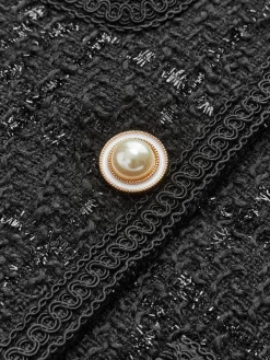 COMMENSE Elegant Tweed Pockets Vest* Vests|Outerwear