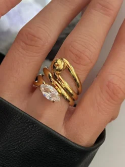 COMMENSE Elegant Twist Ring* Rings & Bracelets|Accessories