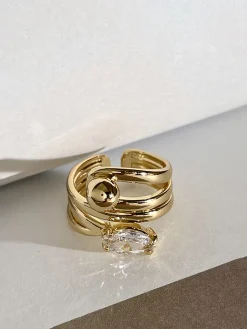 COMMENSE Elegant Twist Ring* Rings & Bracelets|Accessories