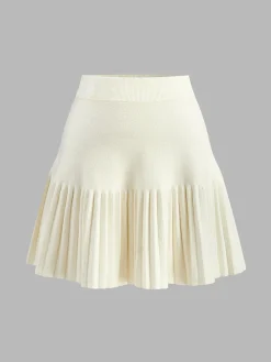 COMMENSE Elegant Umbrella-Shape Knit Skirt* Skirts|Knitwear