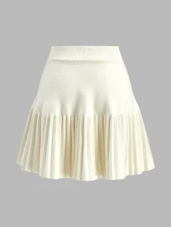 COMMENSE Elegant Umbrella-Shape Knit Skirt* Skirts|Knitwear