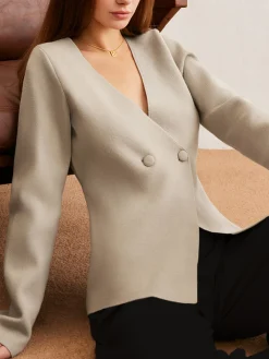 COMMENSE Elegant V-Neck Fit Cardigan* Cardigans|Sweaters & Cardigans