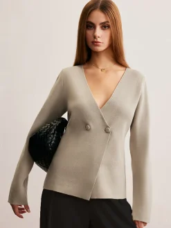 COMMENSE Elegant V-Neck Fit Cardigan* Cardigans|Sweaters & Cardigans