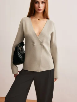 COMMENSE Elegant V-Neck Fit Cardigan* Cardigans|Sweaters & Cardigans