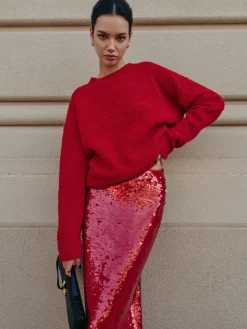 COMMENSE Elegant Wool-Blend Cozy Sweater* Sweater Tops|Sweaters & Cardigans