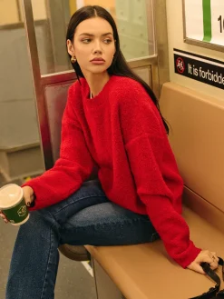 COMMENSE Elegant Wool-Blend Cozy Sweater* Sweater Tops|Sweaters & Cardigans