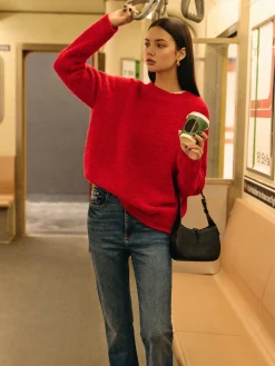 COMMENSE Elegant Wool-Blend Cozy Sweater* Sweater Tops|Sweaters & Cardigans