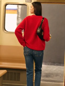 COMMENSE Elegant Wool-Blend Cozy Sweater* Sweater Tops|Sweaters & Cardigans