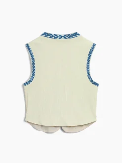 COMMENSE Embroidered Floral Vest* Outerwear|Vests