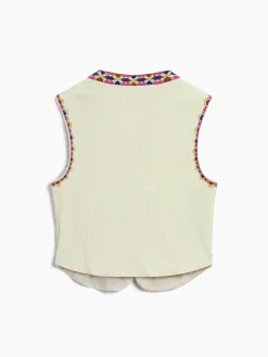 COMMENSE Embroidered Floral Vest* Outerwear|Vests
