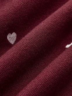 COMMENSE Embroidered Heart Oversized Knit Sweater* Sweater Tops|Sweaters & Cardigans