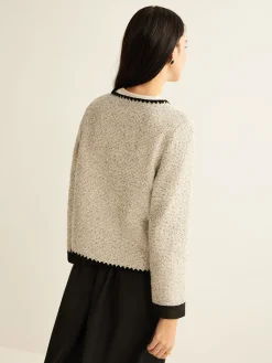 COMMENSE Embroidered Trim Tweed Short Jacket* Outerwear|Jackets