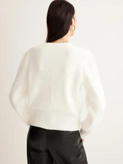COMMENSE Embroidery-Bow Button Short Cardigan* Cardigans|Sweaters & Cardigans