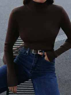 COMMENSE Everyday Long Sleeve Knit Top* Sweater Tops|Sweaters & Cardigans