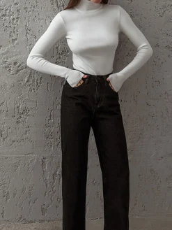 COMMENSE Everyday Long Sleeve Knit Top* Sweater Tops|Sweaters & Cardigans