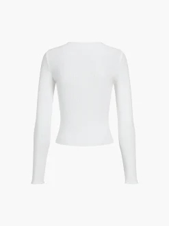 COMMENSE Everyday Rib Long Sleeve Top* Sweater Tops|T-shirts